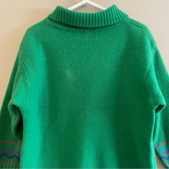 *Rare* Vintage O12 Benetton Wool 3/4 Sleeve Sweater w Chipmunk Characters - Picture 10 of 16